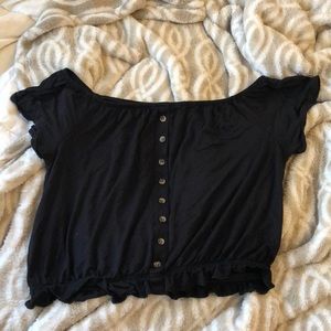 H&M black crop top